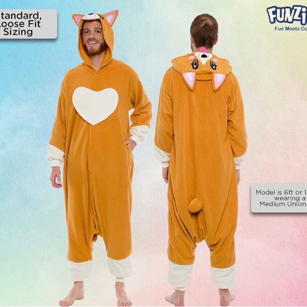 Corgi Dog One Piece - Plush Adult Animal Costume Jumpsuit